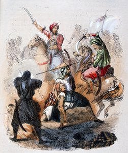 Ibrahim Pacha (1789-1848) op het slagveld, tijdens de campagne tegen de wahhabieten