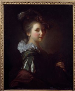 Portret van een vrouw. Schilderij door Jean Alexis Grimou (1680-1740) 18e eeuw Toulouse, Musée des Augustins door Jean Alexis Grimou