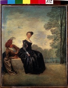 De grillige vrouw door Jean Antoine Watteau