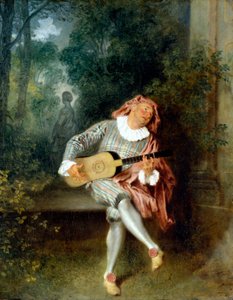 Mezzetin door Jean Antoine Watteau