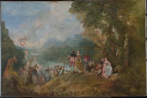 Pelgrimage naar Cythera door Jean Antoine Watteau