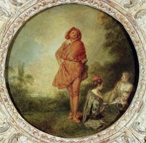 De trotse man, 1715 door Jean Antoine Watteau