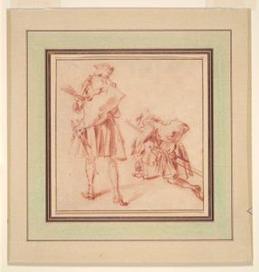 Twee rekruten door Jean Antoine Watteau