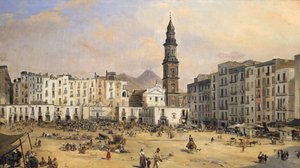 Piazza, Napels, Italië