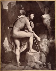 Oedipus met Sfinx volgens Ingres door Jean Auguste Dominique (after) Ingres