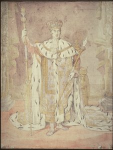 Karel X in zijn kroningsgewaden door Jean Auguste Dominique Ingres