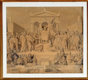 Homerus deifie - De vergoddelijking van Homerus ... door Jean Auguste Dominique Ingres