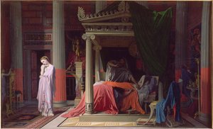De ziekte van Antiochus, of Antiochus en Stratonice door Jean Auguste Dominique Ingres