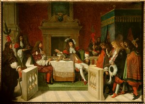 Lodewijk XIV en Molière door Jean Auguste Dominique Ingres