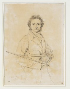 Niccolo Paganini, violenSt. 1819 ... door Jean Auguste Dominique Ingres
