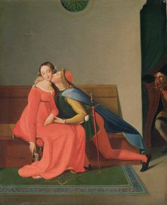 Paolo en Francesca door Jean Auguste Dominique Ingres