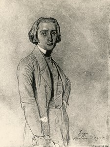 Portret van Franz Liszt door Jean Auguste Dominique Ingres