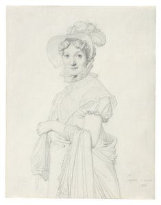 Portret van een jonge vrouw door Jean Auguste Dominique Ingres