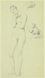 Studies voor de figuur van Stratonice, ca. 1834-40 (potlood op papier) door Jean Auguste Dominique Ingres
