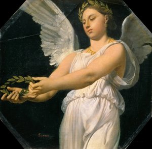 Studie van Overwinning voor de Apotheose van Homerus, ca. 1826 door Jean Auguste Dominique Ingres
