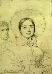 De kunstenaar en zijn vrouw door Jean Auguste Dominique Ingres
