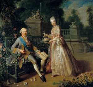 Louis Jean Marie de Bourbon, hertog van Penthievre (1725-1793) en zijn dochter Louise Adelaide (1753-1821)