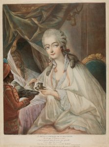 Jeanne Bécu, gravin Du Barry, en haar bediende Zamor