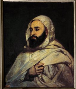 Portret van Ben Mahi Ed Din Abd El Kader (Abd El-Kader) (1808-1883) Emir Algerijns door Jean Baptiste Ange Tissier