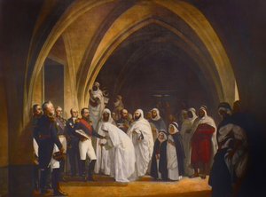 De president van de republiek-prins Louis Napoleon (1808-1873) bevrijdt Abd el Kader, kasteel van Amboise, 16 oktober