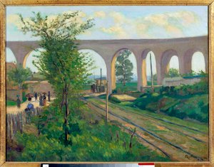 Het aquaduct bij Arcueil, spoorlijn van Sceaux