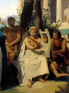 Homerus, Griekse dichter uit de 9e eeuw v.Chr. (detail) door Jean Baptiste Auguste Leloir