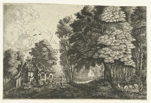 Herder bij een bosrand