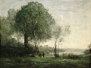 Castel Gandolfo, Dansende Tiroler Herders door Jean Baptiste Camille Corot