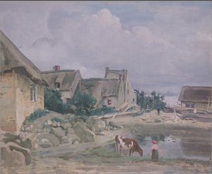 Omgeving van Fontainebleau door Jean Baptiste Camille Corot