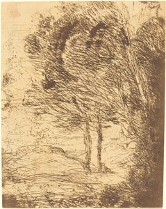 Omgeving van Genua Environs de Genes, 1860 door Jean Baptiste Camille Corot