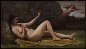 Oproeping van liefde door Jean Baptiste Camille Corot