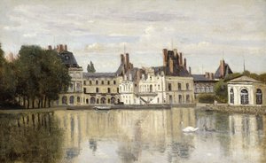 Fontainebleau - Uitzicht op het kasteel en het meer