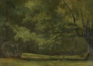 Fontainebleau - in het Bos, c. 1823-24 door Jean Baptiste Camille Corot