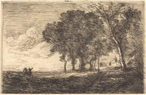 Italiaans Landschap, c. 1865 door Jean Baptiste Camille Corot