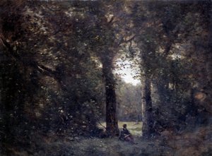 La cleriere, herinnering aan de stad Avray door Jean Baptiste Camille Corot