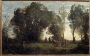 La danse des nymphes door Jean Baptiste Camille Corot