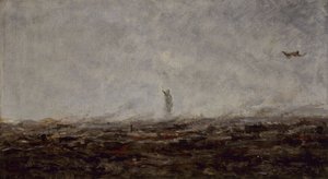 Le Rêve: Parijs in brand, september 1870 door Jean Baptiste Camille Corot