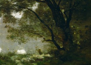 Herder. Souvenir van Mortefontaine, Frankrijk ... door Jean-Baptiste-Camille Corot
