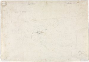 Schets voor een landschap (verso) door Jean Baptiste Camille Corot