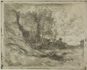 Souvenir van Ostia door Jean Baptiste Camille Corot
