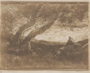 De Dromer (Le Songeur) door Jean Baptiste Camille Corot