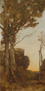 De vier momenten van de dag (ochtend) door Jean Baptiste Camille Corot