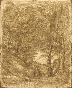 De Tuinen van Horatius door Jean Baptiste Camille Corot