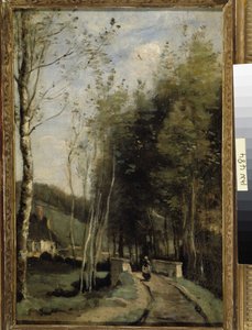 De kleine brug door Jean Baptiste Camille Corot