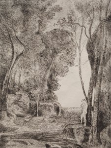 De Kleine Herder, originele indruk 1855, gedrukt in 1921 door Jean Baptiste Camille Corot