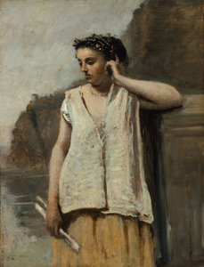 De muze: Geschiedenis, ca. 1865 door Jean Baptiste Camille Corot