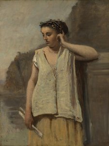 De muze: Geschiedenis, ca. 1865 door Jean Baptiste Camille Corot