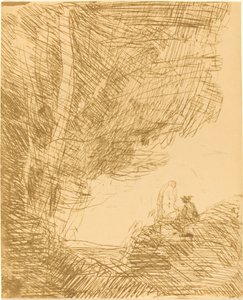 De Dichter en Zijn Muze (Le Poète et la muse) door Jean Baptiste Camille Corot