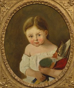 De jongste dochter van M. Edouard Delalain, ca. 1845-50 door Jean Baptiste Camille Corot