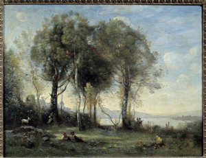 De geiten van Castel Gandolfo door Jean Baptiste Camille Corot